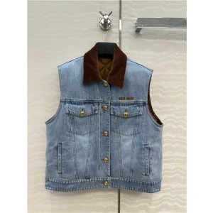 미우미우 데님 솜 조끼 M83504 2025/신상