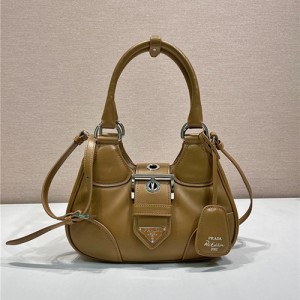 프라다 문 리나일론 가죽 숄더백 1BA381